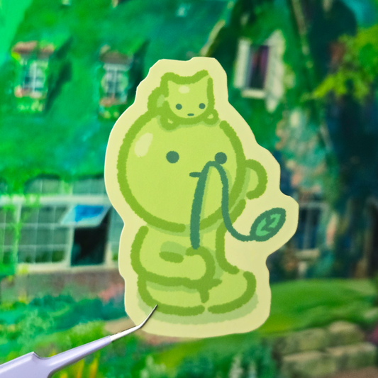Playful Cat Smiski Sticker