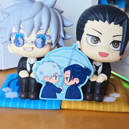 Gojo and Geto Rainy Day Sticker