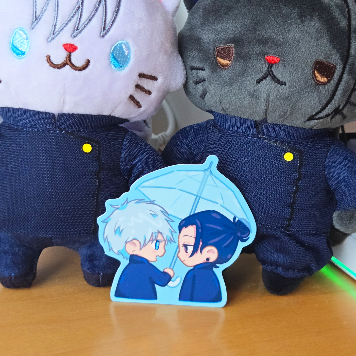 Gojo and Geto Rainy Day Sticker